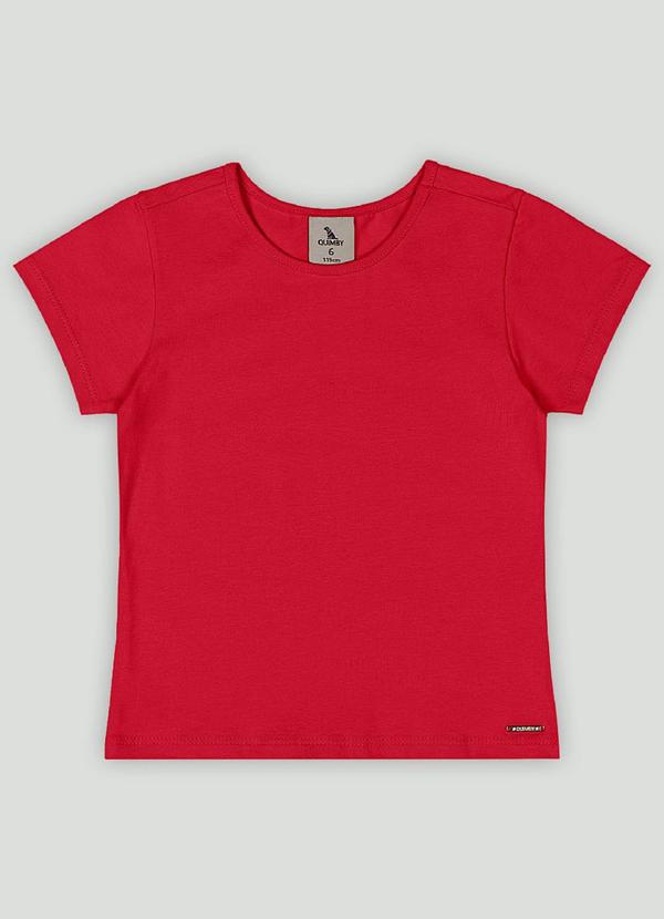 Blusa Básica Infantil em Cotton Quimby Vermelho