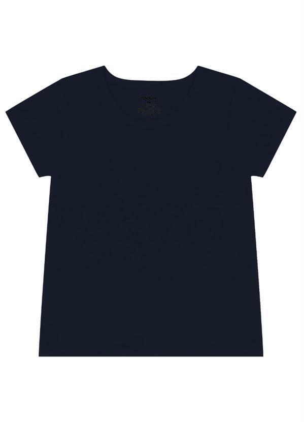 Vista 2 Blusa Básica Infantil MeninaAzul Rovi Kids Rovi Kids
