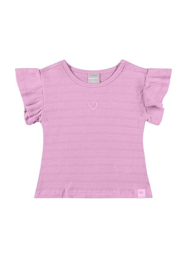Vista 2 Blusa Básica Infantil para Menina Roxo Quimby Quimby