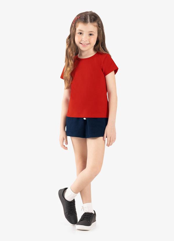 Vista 2 Blusa Básica Vermelho Rovi Kids Rovi Kids