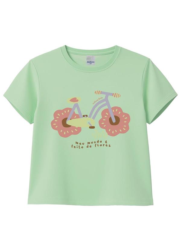 Blusa Bicicleta em Malha Verde Pastel