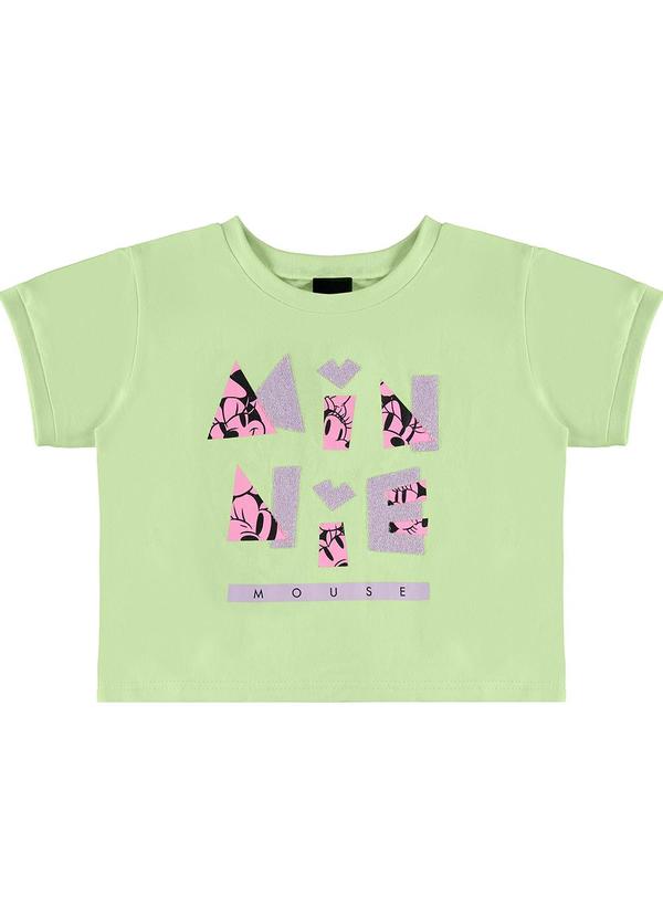 Vista 2 Blusa Box Minnie Mouse Menina Verde Claro Malwee Kids Malwee Kids
