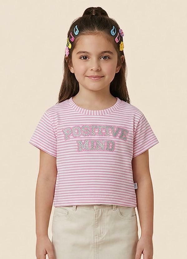 Blusa Box Positive Mind Rosa Claro