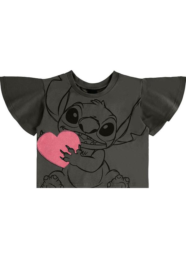 Blusa Box Stitch com Glitter Cinza Chumbo