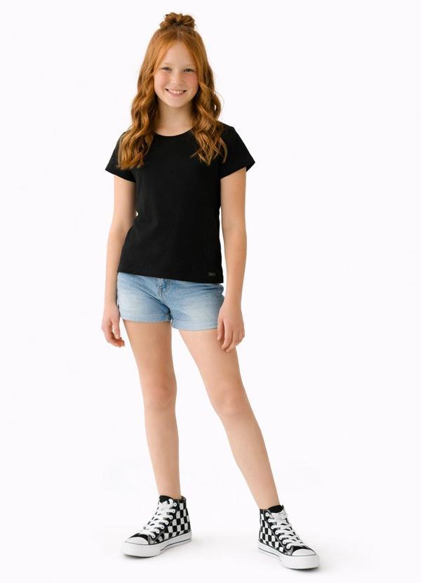 Blusa Canelado Médio Preto