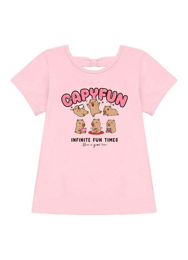 Blusa Capyfun com Detalhe Laço nas Costas Rosa