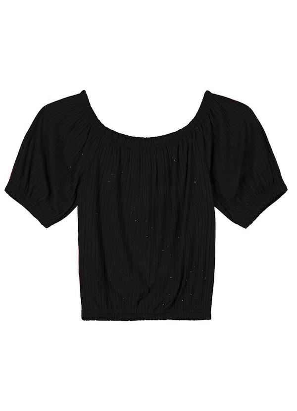 Vista 2 Blusa Ciganinha Infantil Preto Rovi Kids Rovi Kids