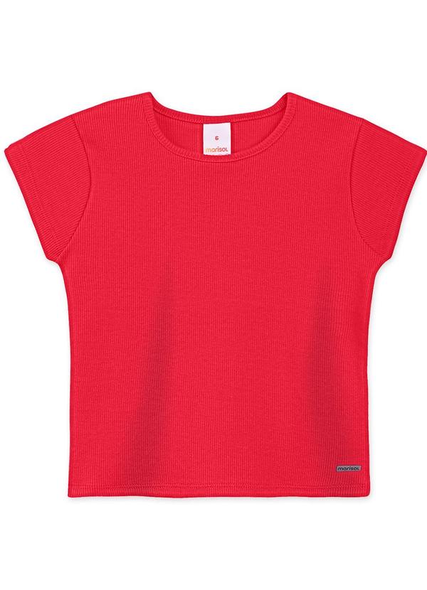 Vista 2 Blusa com Aroma Manga Curta Infantil Vermelho Marisol Marisol