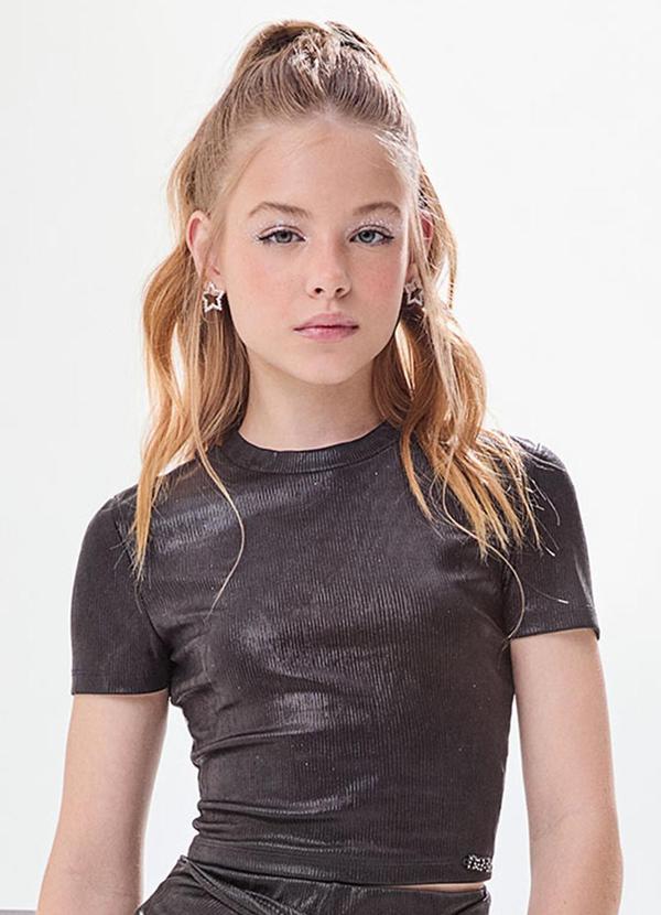Blusa com Foil Preto