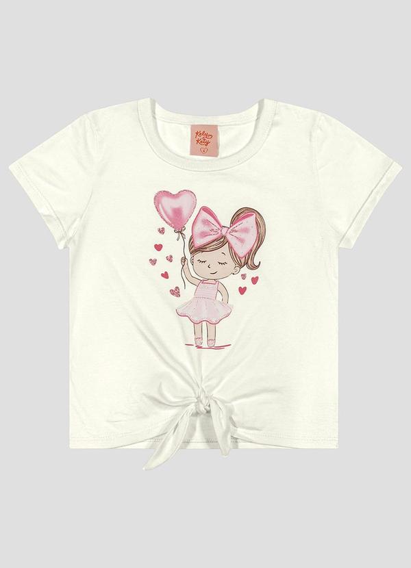 Blusa com Glitter e Amarração Frontal Bege