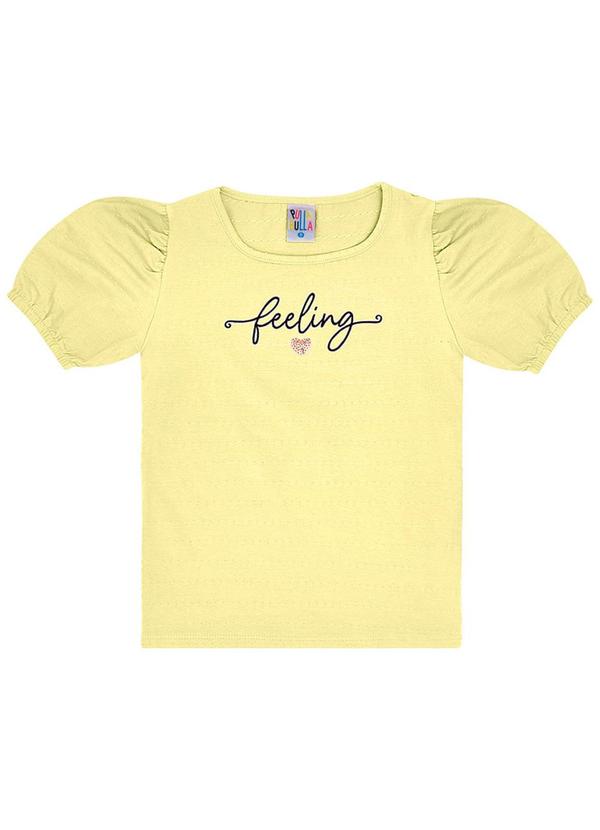 Blusa Cotton Menina Amarelo