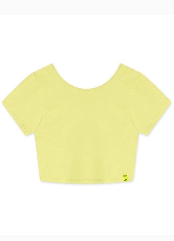 Vista 2 Blusa Cropped Manga Curta Juvenil Verde Hapier Hapier