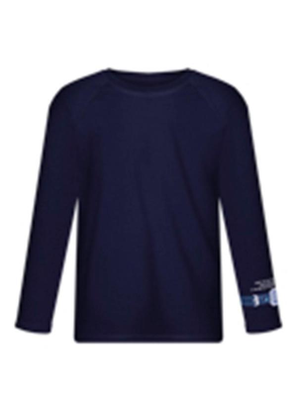 Vista 2 Blusa de Mangas Longas com Proteção Uv Azul Alakazoo Alakazoo