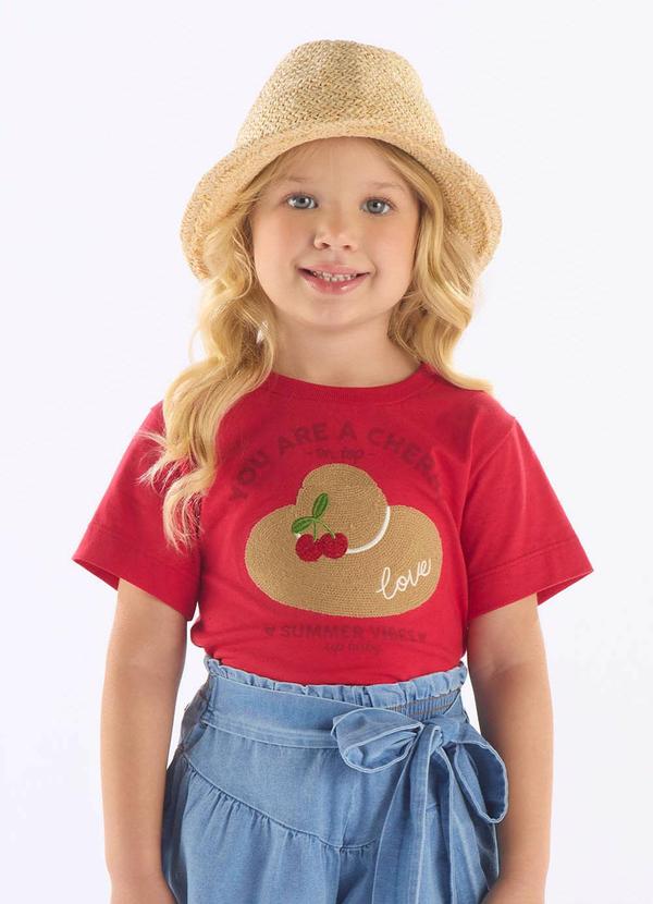 Blusa em Algodão Infantil Vermelho