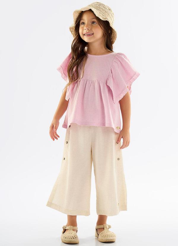 Blusa em Meia Malha Linho Flamê Roxo