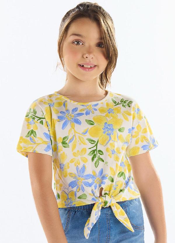 Vista 2 Blusa Estampada Menina Amarelo Quimby Quimby