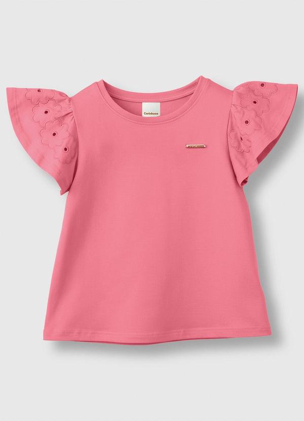 Blusa Evasê em Cotton Rosa