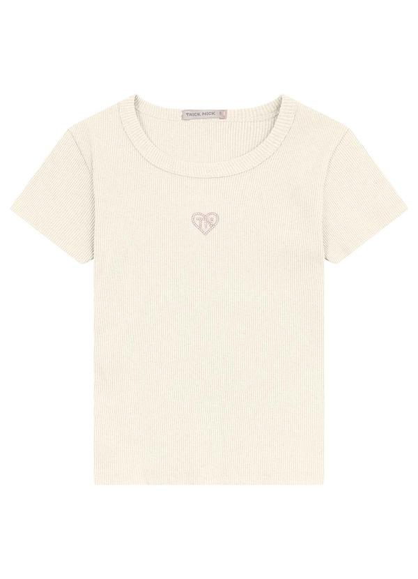 Vista 2 Blusa Feminina em Ribana 2x1 Mescla Bege Trick Nick Trick Nick