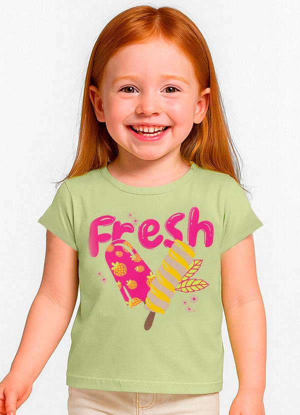 Vista 2 Blusa Feminina Infantil Amarelo INFINITA COR INFINITA COR