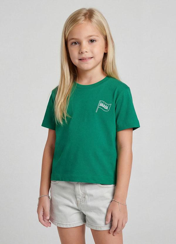Blusa Feminina Infantil Brasil Verde