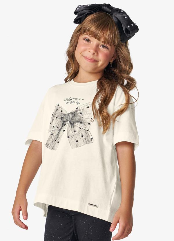 Blusa Feminina Infantil Malha Cotton Leve Bege