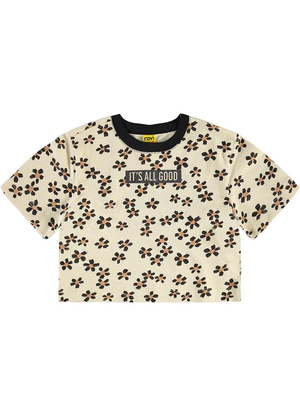 Vista 2 Blusa Feminina Malhao Fruit Bege Rovi Kids Rovi Kids