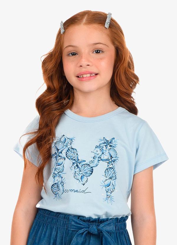 Blusa Feminina Meia Malha Azul