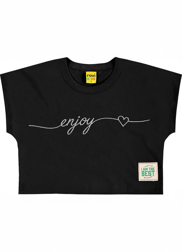 Blusa Feminina Meia Malha Moletom Preto