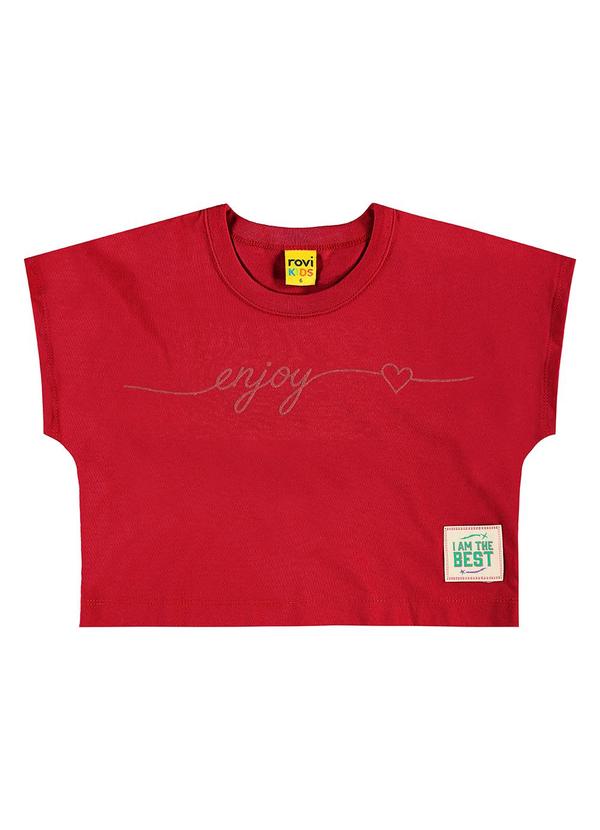Blusa Feminina Meia Malha Moletom Vermelho