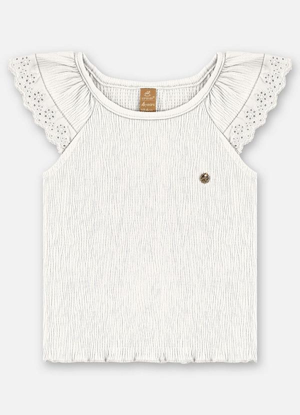 Vista 2 Blusa Infantil Algodão Texturizado Bege Up Baby Up Baby