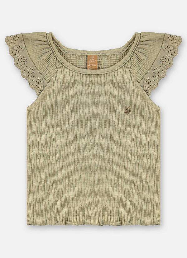 Vista 2 Blusa Infantil Algodão Texturizado Verde Up Baby Up Baby