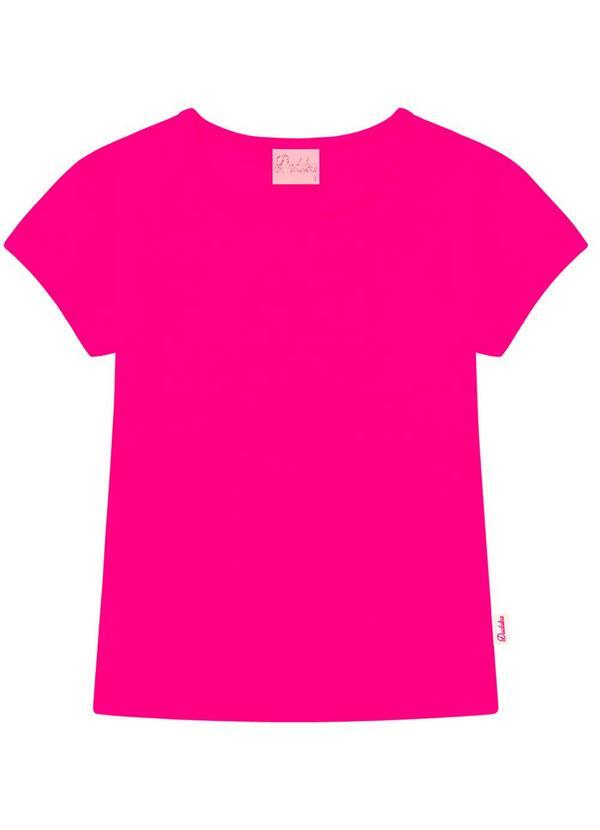 Blusa Infantil Básica com Etiqueta Lateral Rosa