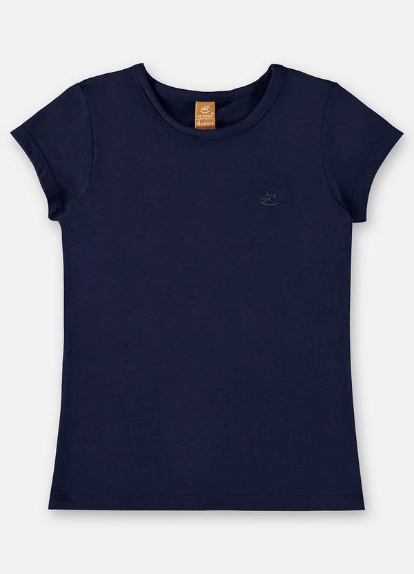 Vista 2 Blusa Infantil Básica em Cotton Azul Up Baby Up Baby