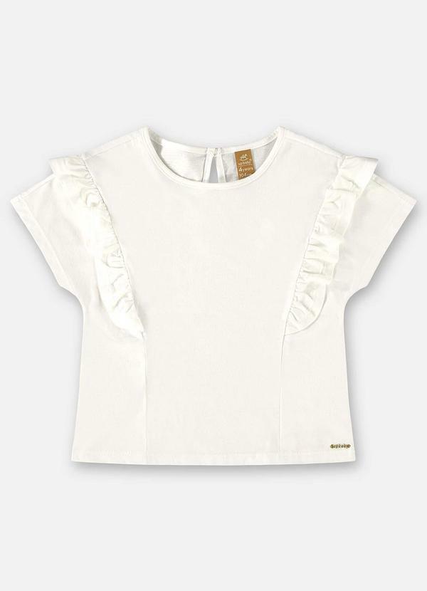 Blusa Infantil Básica em Meia Malha Bege
