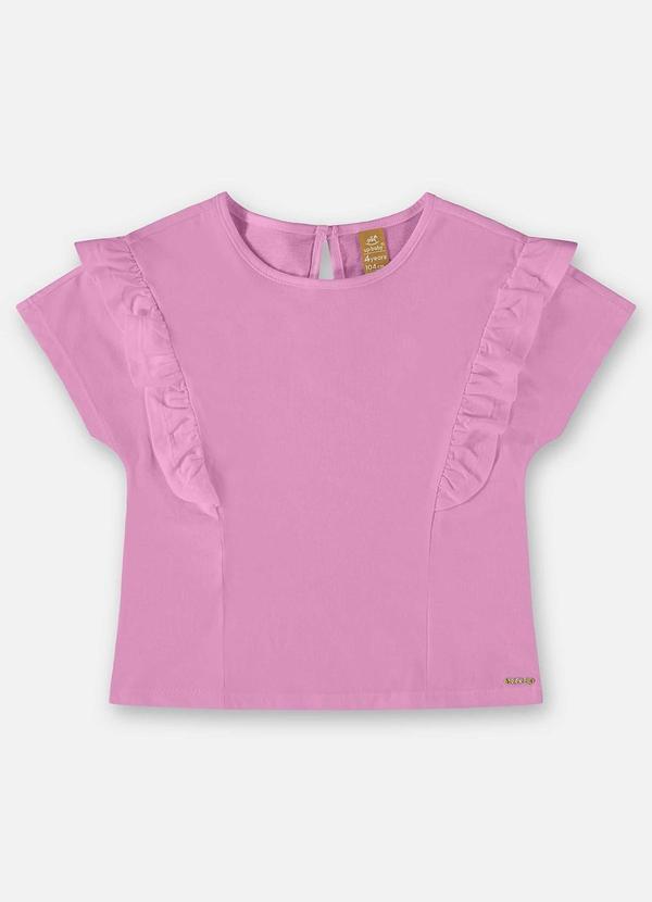 Vista 2 Blusa Infantil Básica em Meia Malha Roxo Up Baby Up Baby
