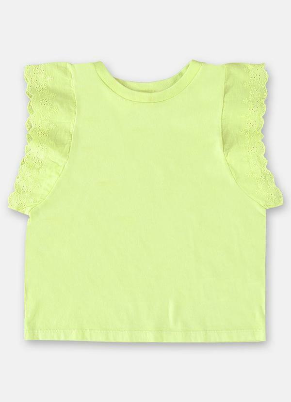 Vista 2 Blusa Infantil Básica Meia Malha Amarelo Up Baby Up Baby