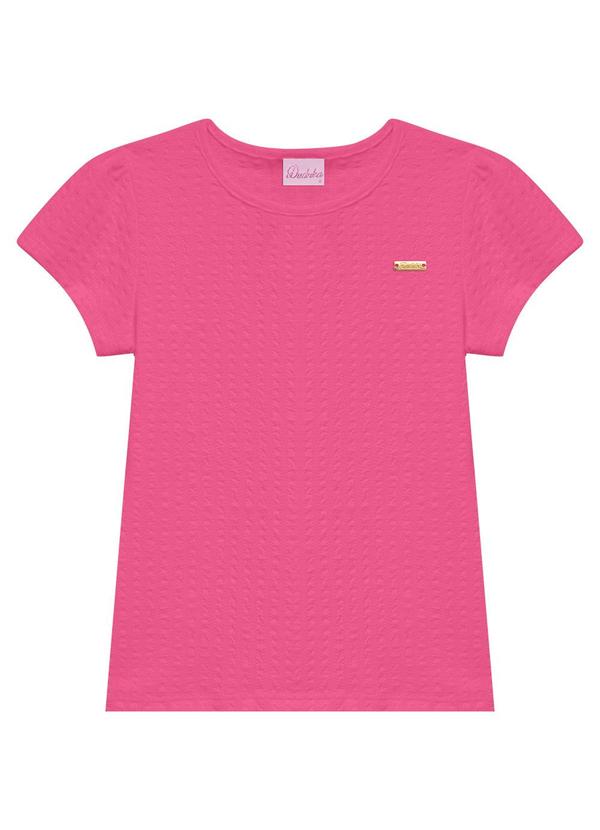 Blusa Infantil com Plaquinha Rosa