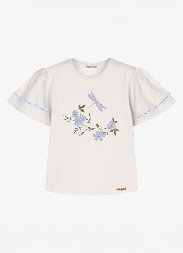 Blusa Infantil Cotton com EstampaBege