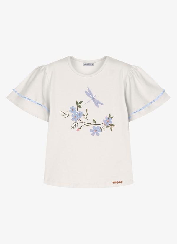 Blusa Infantil Cotton com EstampaBege