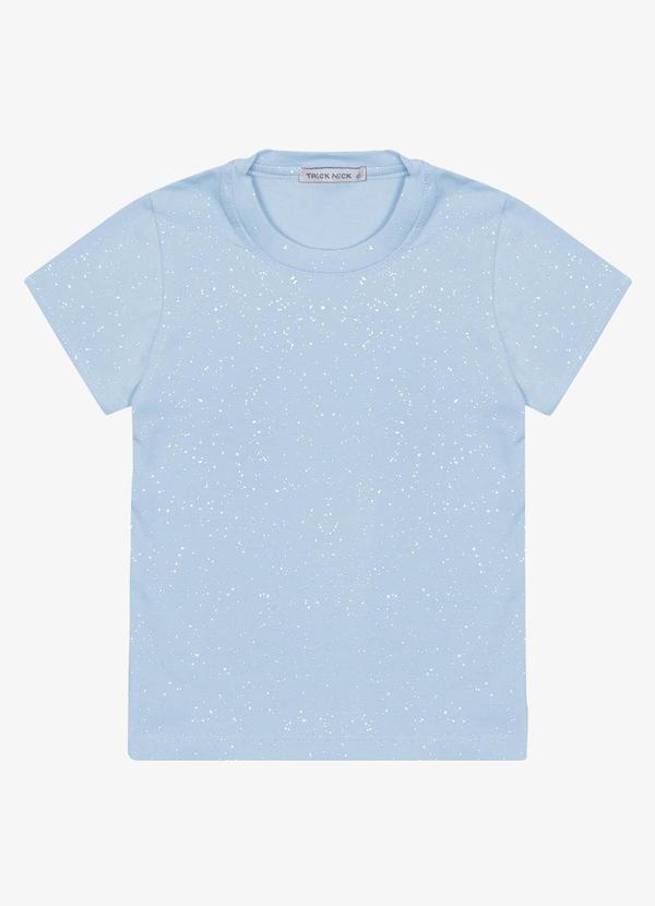 Vista 2 Blusa Infantil Cotton Glitter Azul Trick Nick Trick Nick