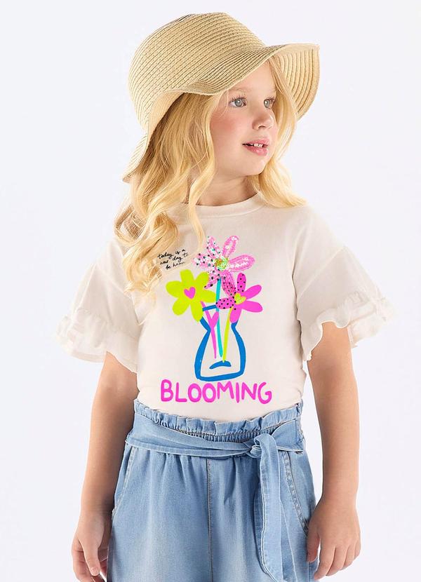 Blusa Infantil em Algodão Branco