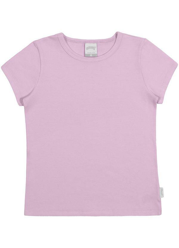 Vista 2 Blusa Infantil em Malha Cotton Básica Rosa Alakazoo Alakazoo