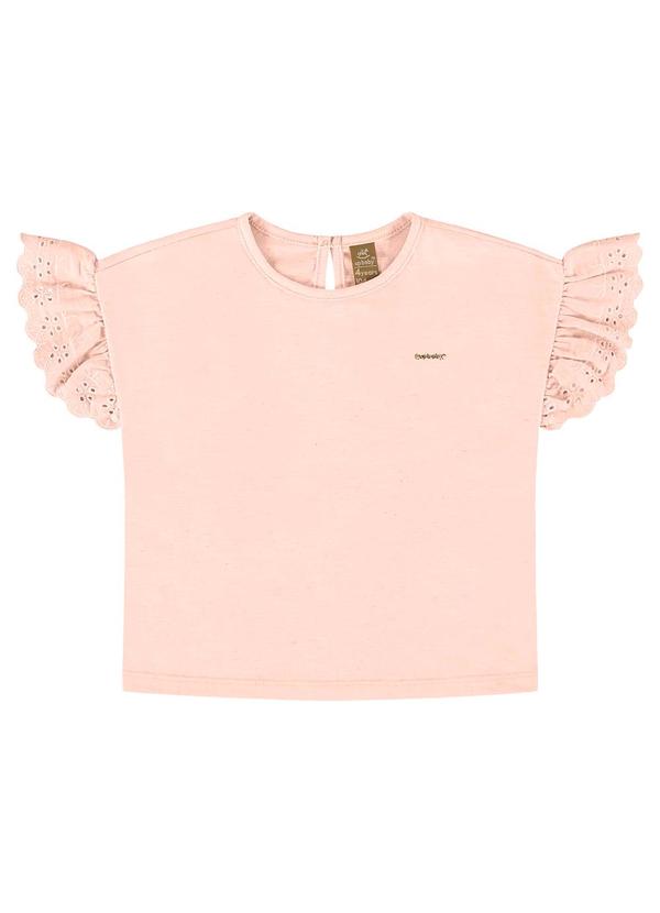 Vista 2 Blusa Infantil em Meia Malha Flamê Rosa Up Baby Up Baby