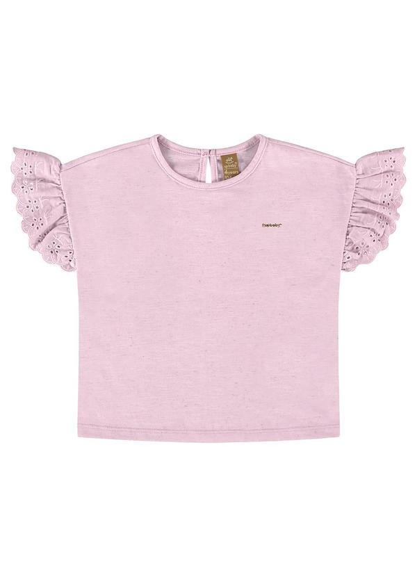 Vista 2 Blusa Infantil em Meia Malha Flamê Roxo Up Baby Up Baby