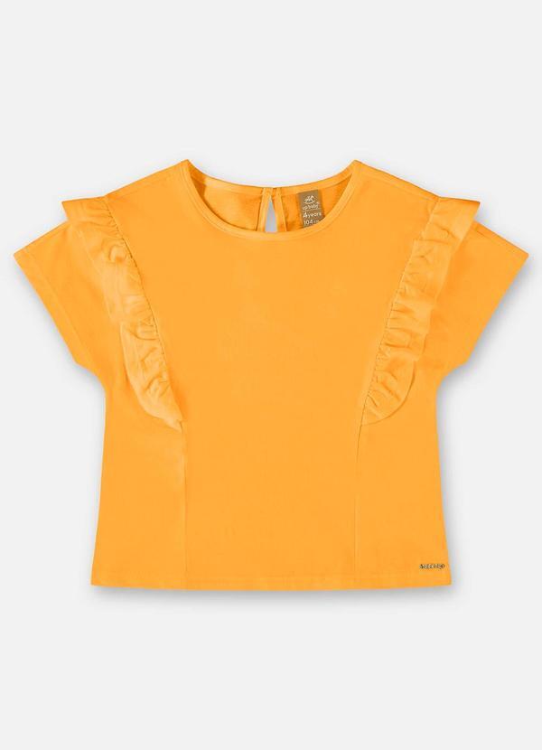 Vista 2 Blusa Infantil em Meia Malha Laranja Up Baby Up Baby