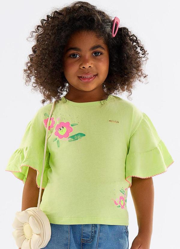 Vista 2 Blusa Infantil em Meia Malha Verde Up Baby Up Baby