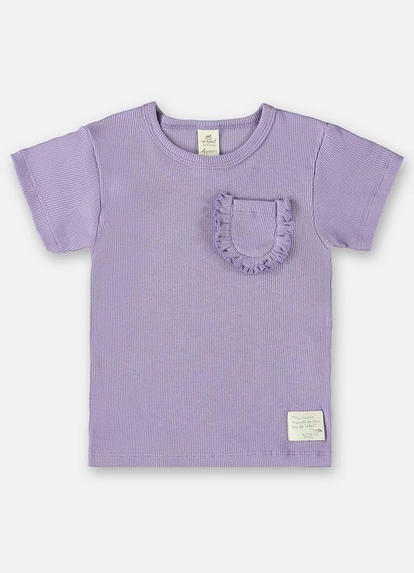 Vista 2 Blusa Infantil em Ribana Canelada Roxo Up Baby Up Baby
