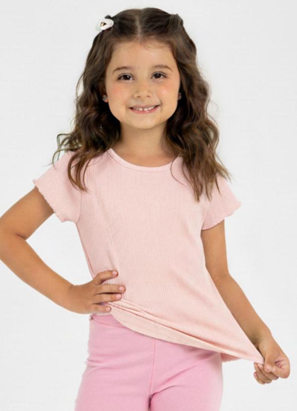 Blusa Infantil em Ribana Rosa