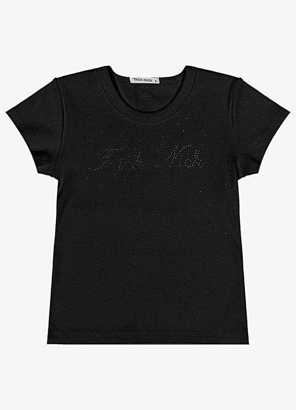 Blusa Infantil em Ribana Preto