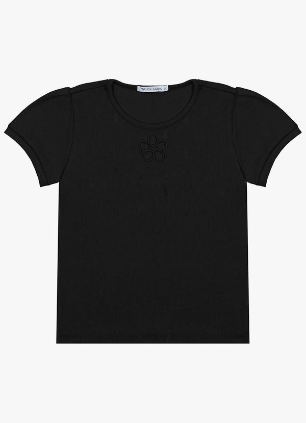 Vista 2 Blusa Infantil em Ribana Preto Trick Nick Trick Nick